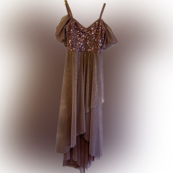 A Wish Come True Mauve Color with Sequins Dance Ballet Costume Size Adult Small. - Picture 2 of 6